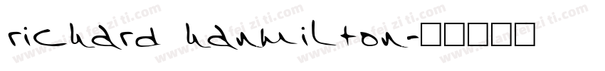 richard hanmilton字体转换